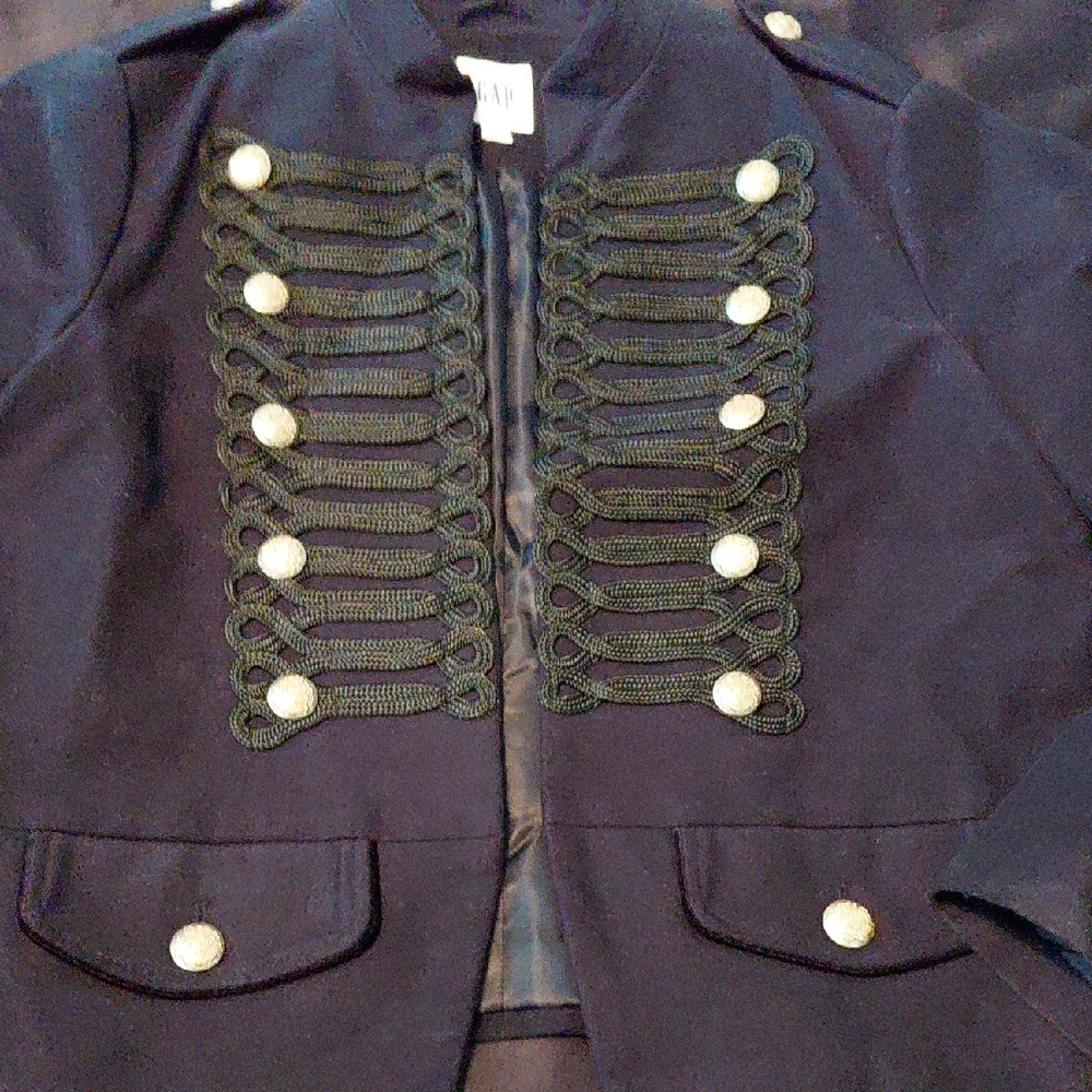 GAP Dark Blue Military Blazer with Gold Accents